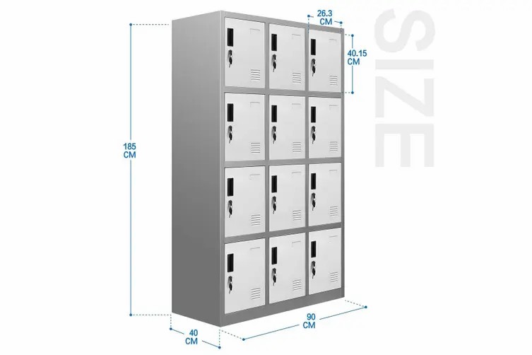 Nine Door Metal Locker
