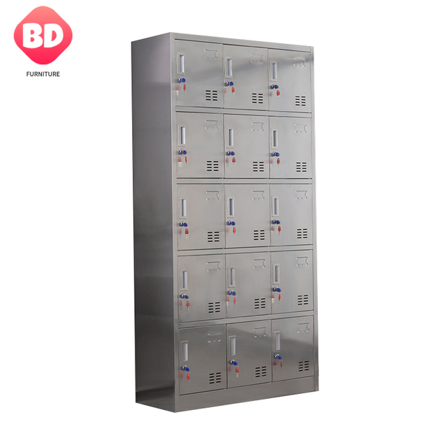15 Doors Stainless Steel Lockers