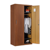 Hot sale 2 doors steel storage locker cabinet Factory printing reinforced transfer Wood Grain wardrobe