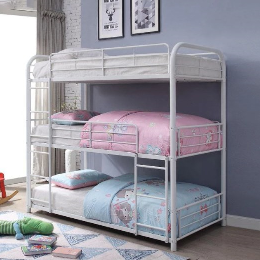 Three layers bunk bed triple for adults metal frame Steel bunk bed