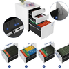 File cabinet movable metal mobile pedestal filing file home office