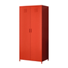 Elegant and elegant double-door spray-painted cupboard vertical cupboard with legs and tall legs
