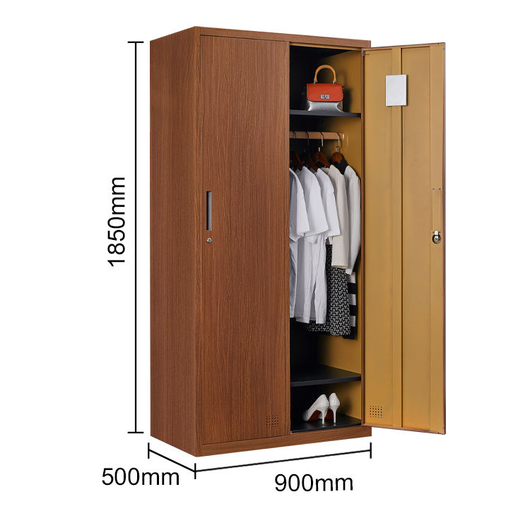 Office furniture Clothes storage cabinet 2 Door Clothes Cabinet Locker Bedroom metal Wardrobe