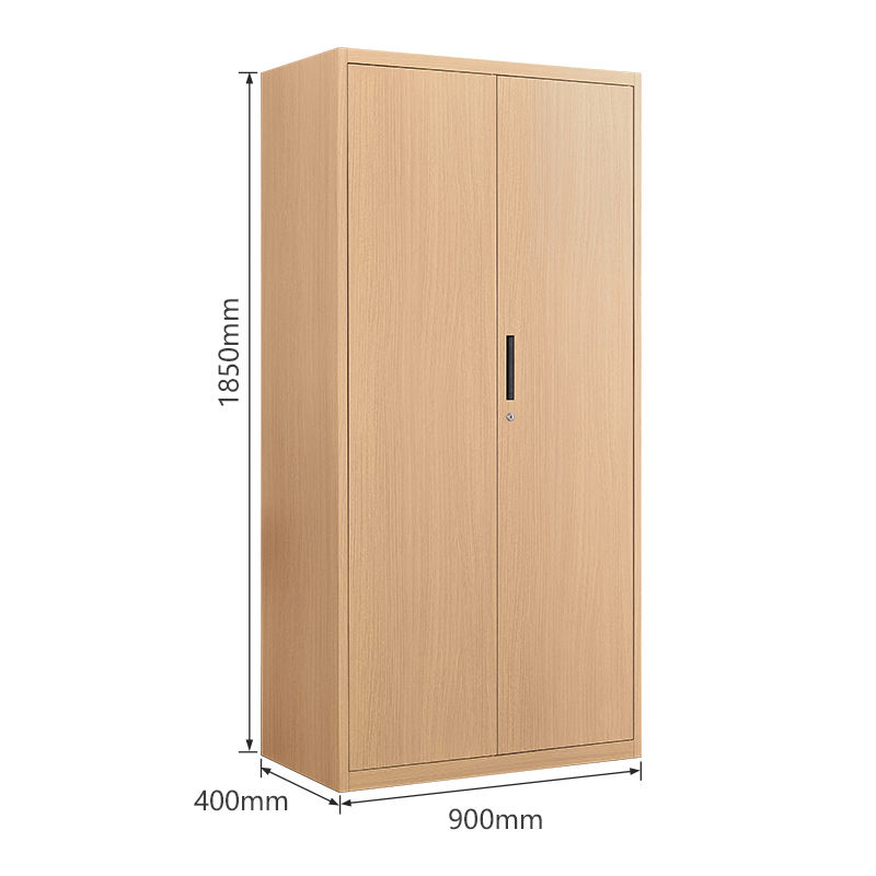 Wood Grain 2 Door Storage Cabinet For Sale Office Workstation vertical Wood Like locker