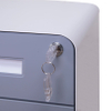 Office Equipment round steel 3 drawer mobile pedestal file Mobile storage cabinet with wheels