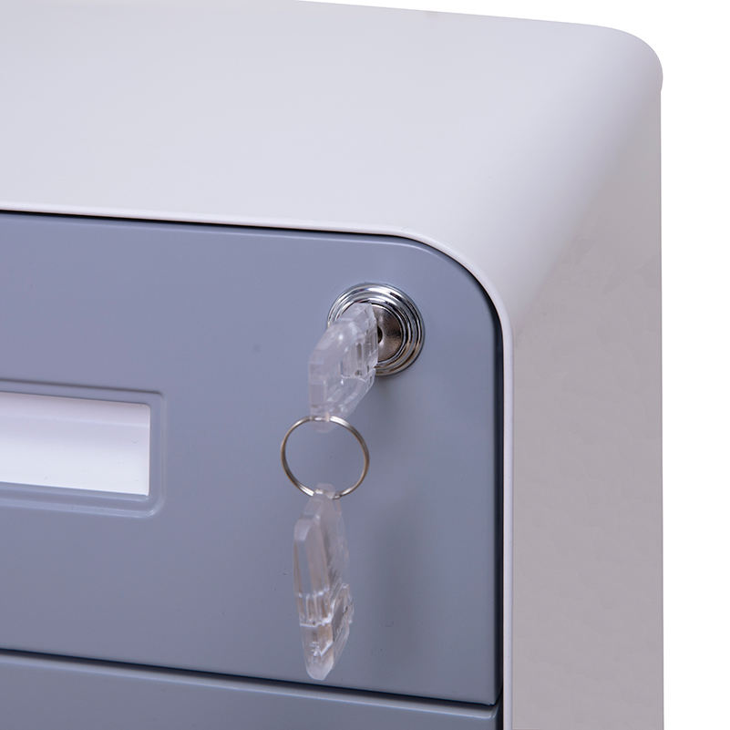 Office Equipment round steel 3 drawer mobile pedestal file Mobile storage cabinet with wheels