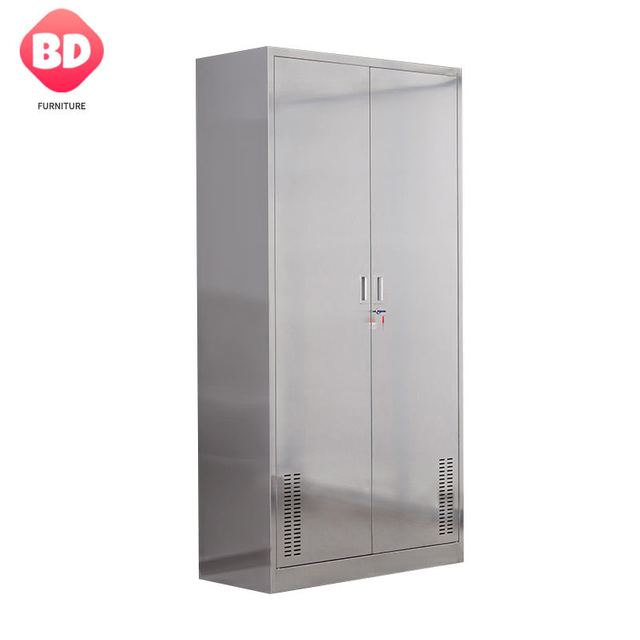 stainless steel two doors cleaning storage cabinet for office and workshop