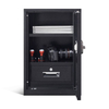 wholesale black steel small size secret stash fixable finger print code strongbox