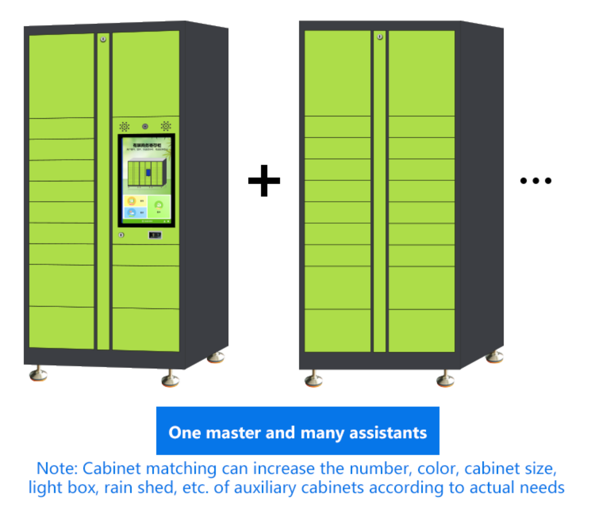 Customized intelligent express metal cabinet smart parcel locker with touch screen delivery express eletronic lockers