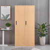 Hot sale Space Saving 2 doors metal sports beach wardrobe locker Wood Like Cabinet
