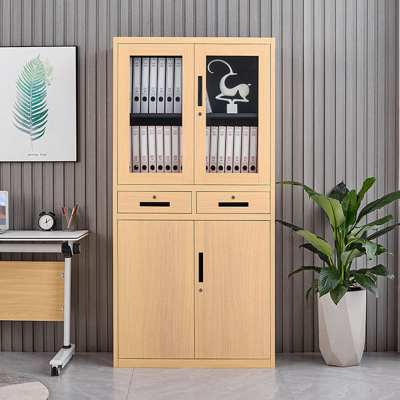 Wood like file cabinet Storage Cabinet office school GYM metal Wood Grain File Cabinet