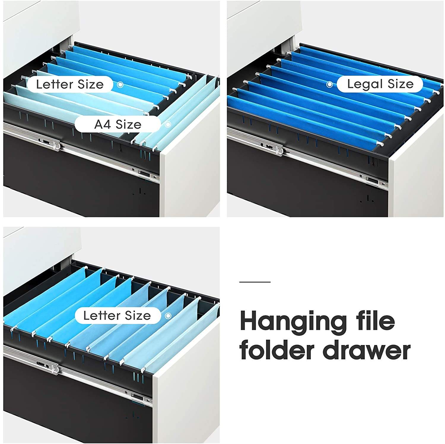 Knock-down structure office metal 3 drawer file cabinet storage 3 drawers mobile pedestal steel