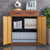 Modern design wood like color metal filing cabinet with 2 drawers and shelves adjustable steel office storage cupboard