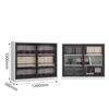 Manufactory 1000*1200*400 Slide Glass Door Lockable Metal Shelf Steel Storage Book