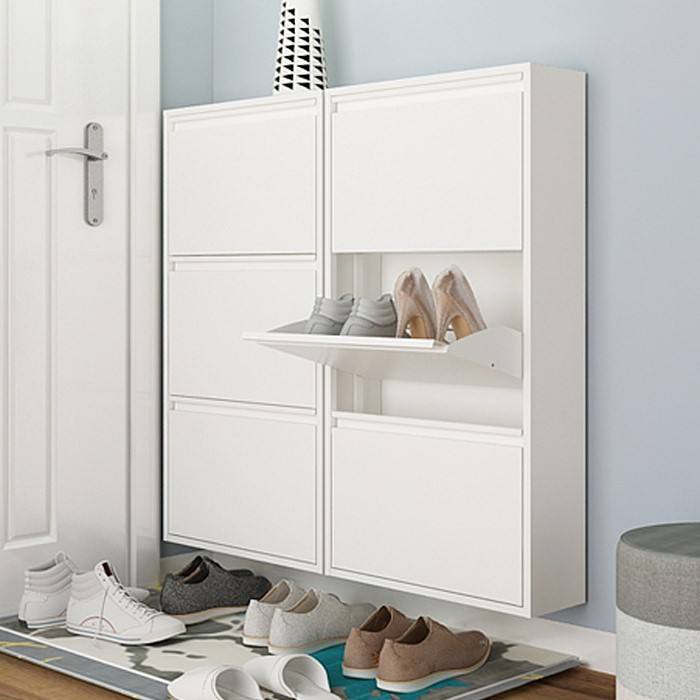 White shoes cabinet Metal shoe cabinet large wall shoe cabinet scarpiera lemari sepatu almari kasut