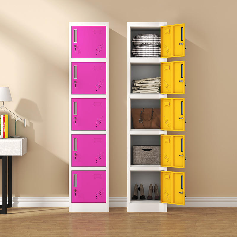 lockers gym Customized Office home school, gym, multiple storage lockers Wardrobe Steel Single Door locker Colorful staff steel locker