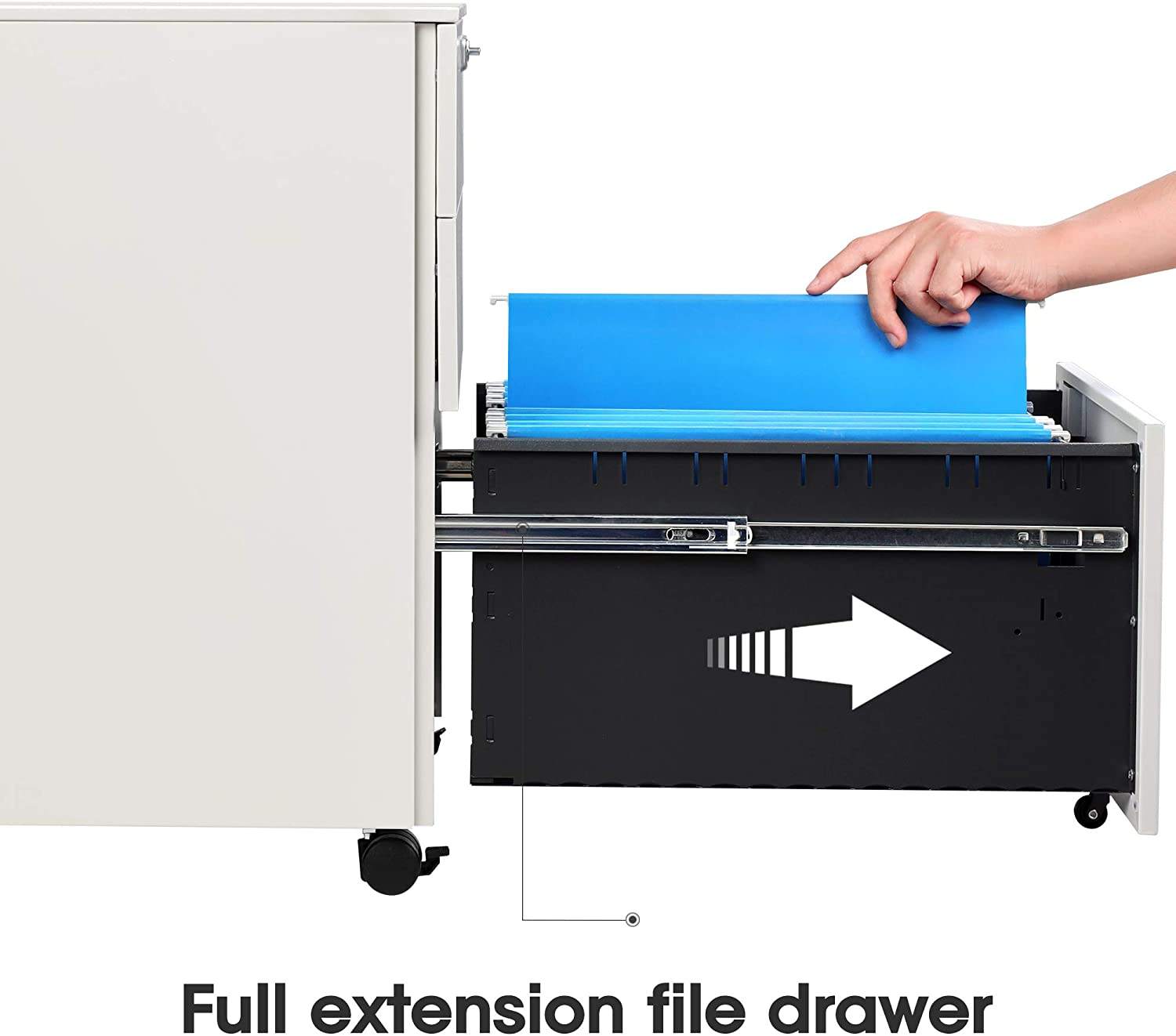 Mobile cabinet pedestal under desk office mobile 3 drawers metal with lock and wheels piedistallo