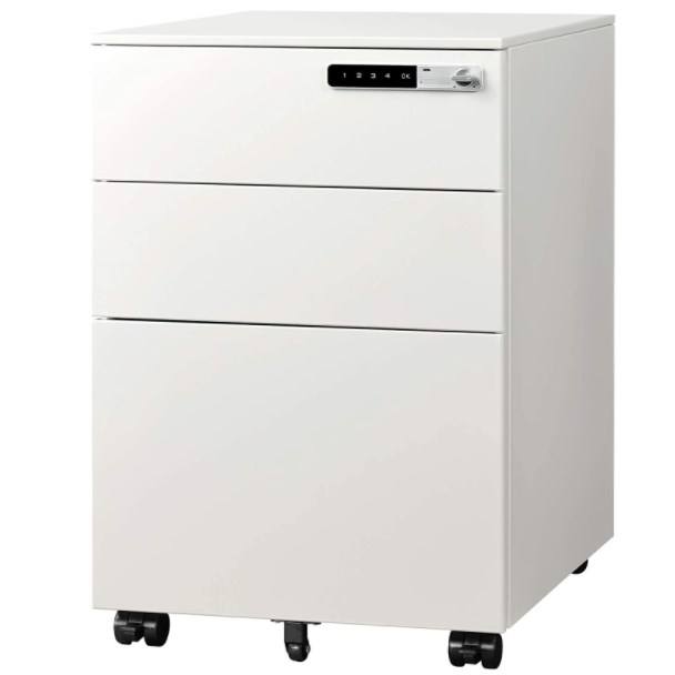 Mobile cabinet pedestal under desk office mobile 3 drawers metal with lock and wheels piedistallo