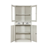Two drawer regular glass door metal file cabinet suitable for school offices