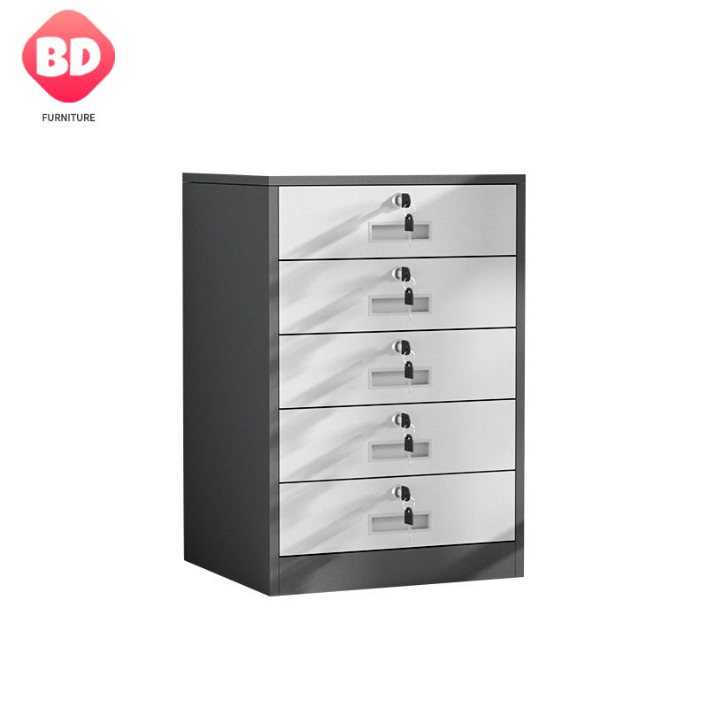 Factory direct sales of drawer-type filing cabinets placed under the office desk with 5 drawers