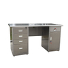 Commercial stainless steel operational work table with 5 drawers, antibacterial stainless steel work table for lab and workshop