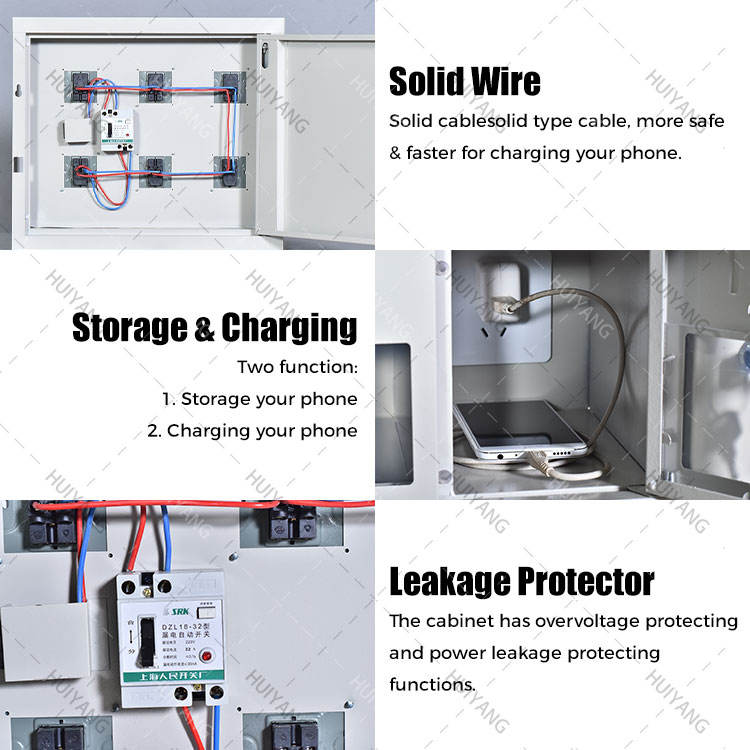 20 Doors Electronic Mobile Phone Charging Storage Cabinet Steel Locker