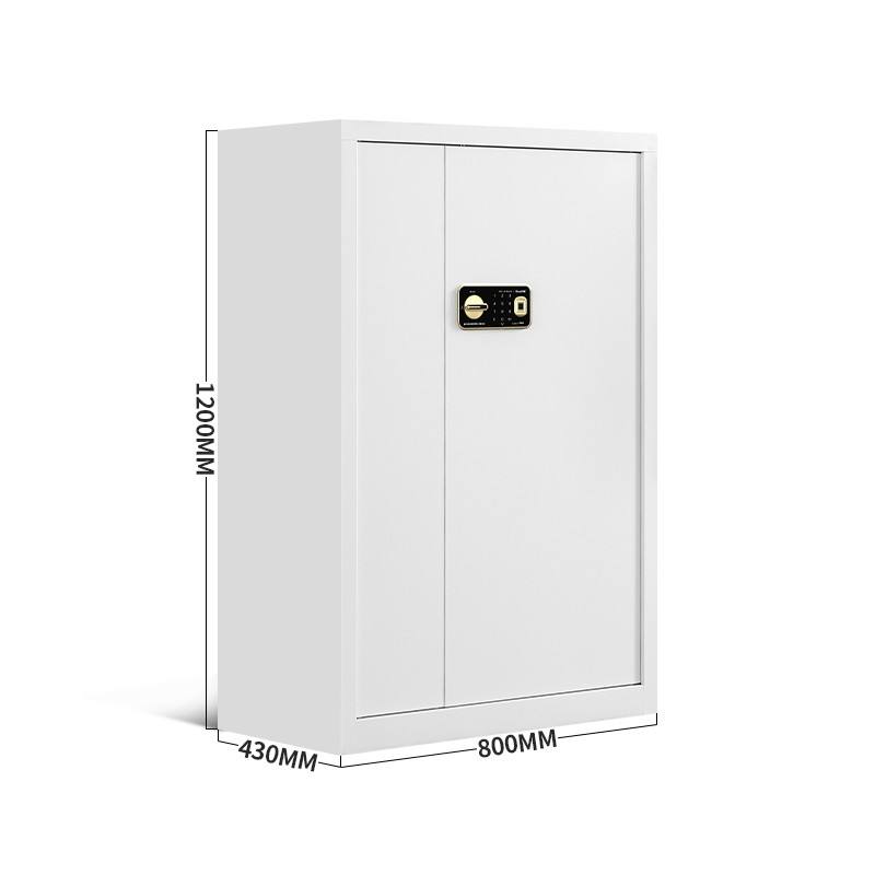 Double Door Lock Fingerprint Password Security Safe Strongbox