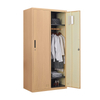 Hot sale Space Saving 2 doors metal sports beach wardrobe locker Wood Like Cabinet