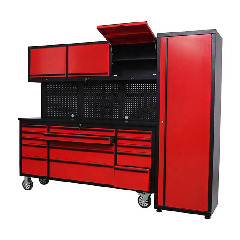 New 72 inch 18 Drawers Combination Tool Cabinet, Warehouse Large Steel Garage Tool Chest Replacement Parts Box Cabinet