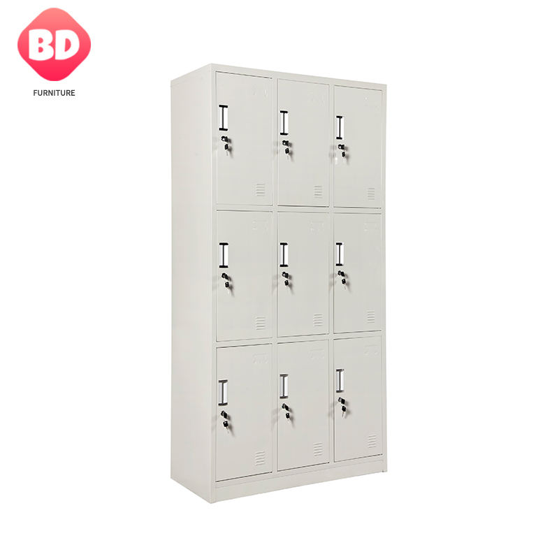 9 Door Metal Storage Locker Cabinet KD steel gym changing room steel locker for sale lockers gym