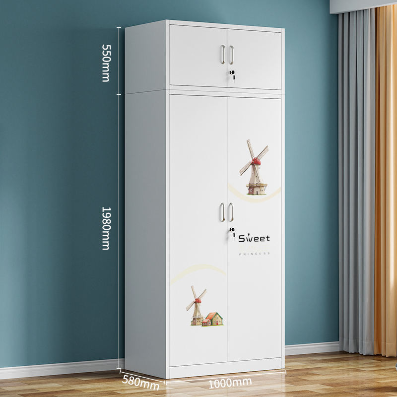 Hot selling 4 door printed cabinet Metal printing cabinet Locker closet clothes wardrobes metal printed wardrobe