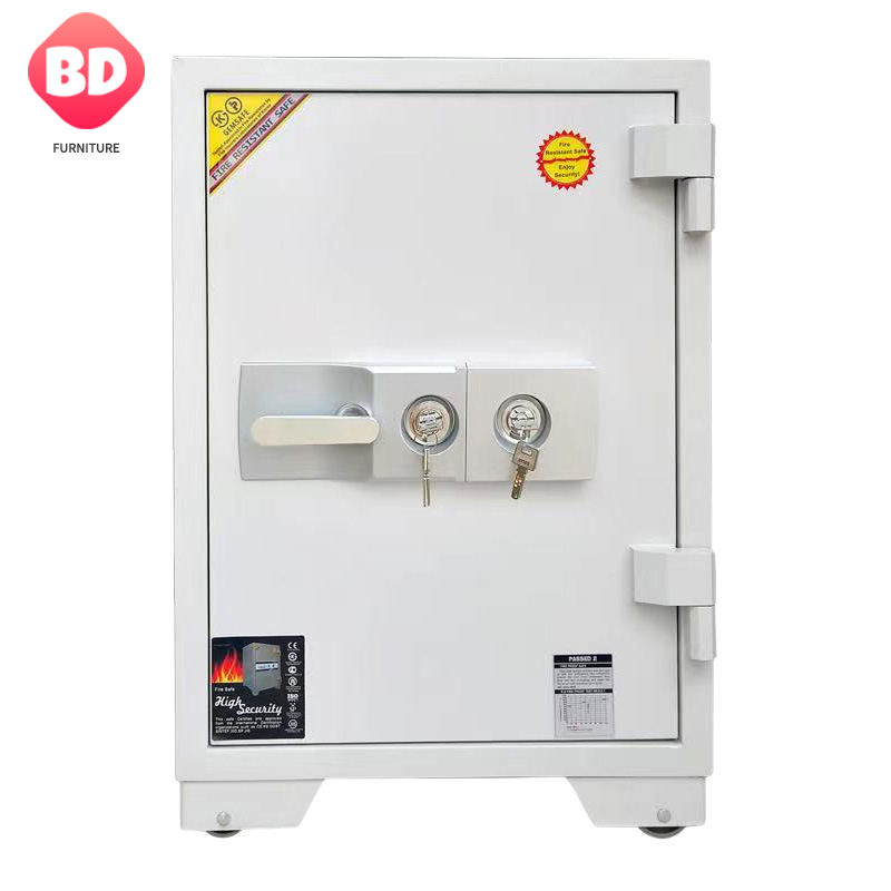 Fireproof portable safety box locker, high quality fire resistance lock digital metal cabinet for bank office deposit secure