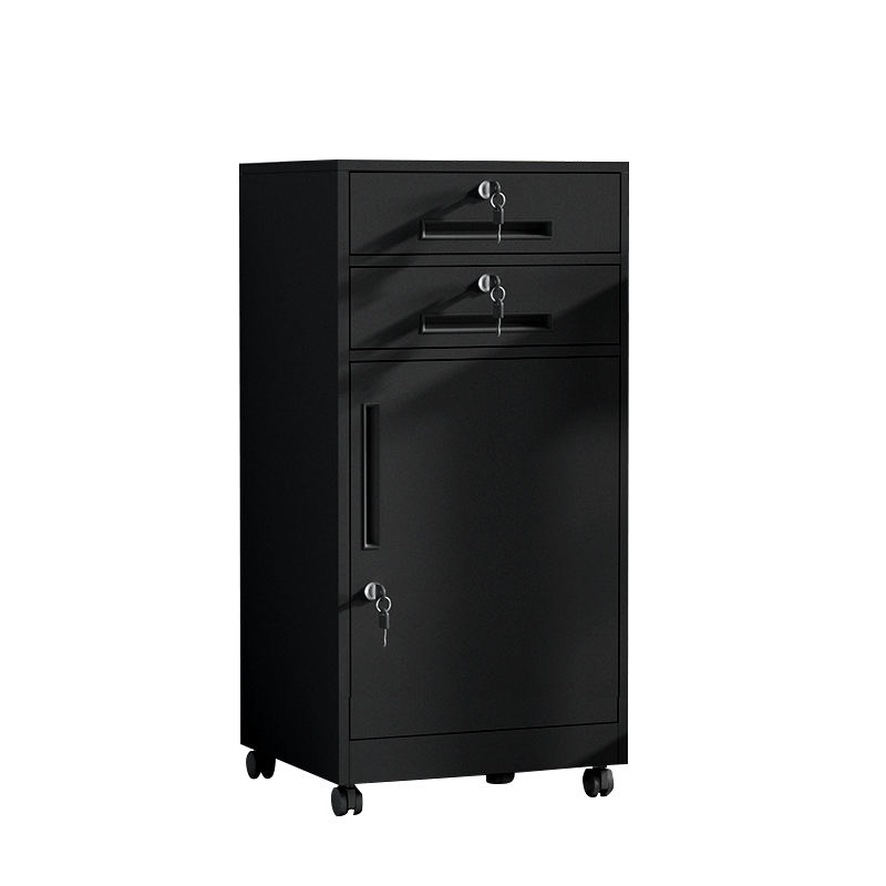 Hot Selling 900mm high office file cabinet with legs and wheels 2 drawers and 1door office simple furniture