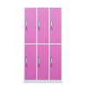 Factory Direct Colorful 6 Door Steel Cabinet Locker Metal Wardrobes School Clothes Cabinets gym lockers
