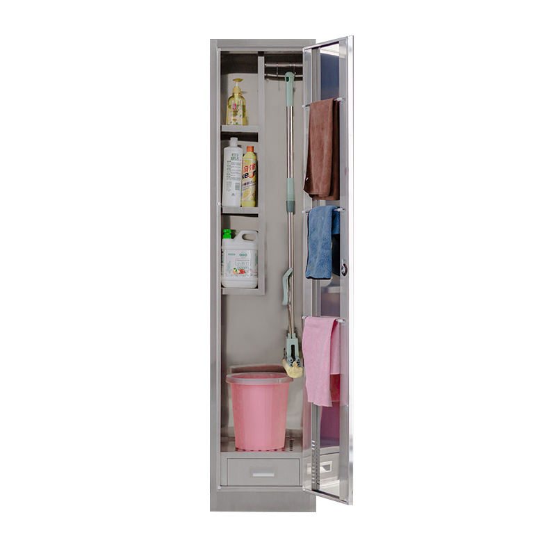 stainless steel cleaning storage cabinet for office and workshop