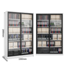 Manufactory 2000*1300*400 Slide Glass Door Lockable Metal Shelf Steel Storage Book