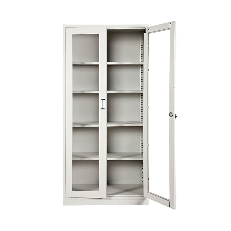 Full-body glass door, five-layer storage file, easy to find, metal file cabinet suitable for many occasions