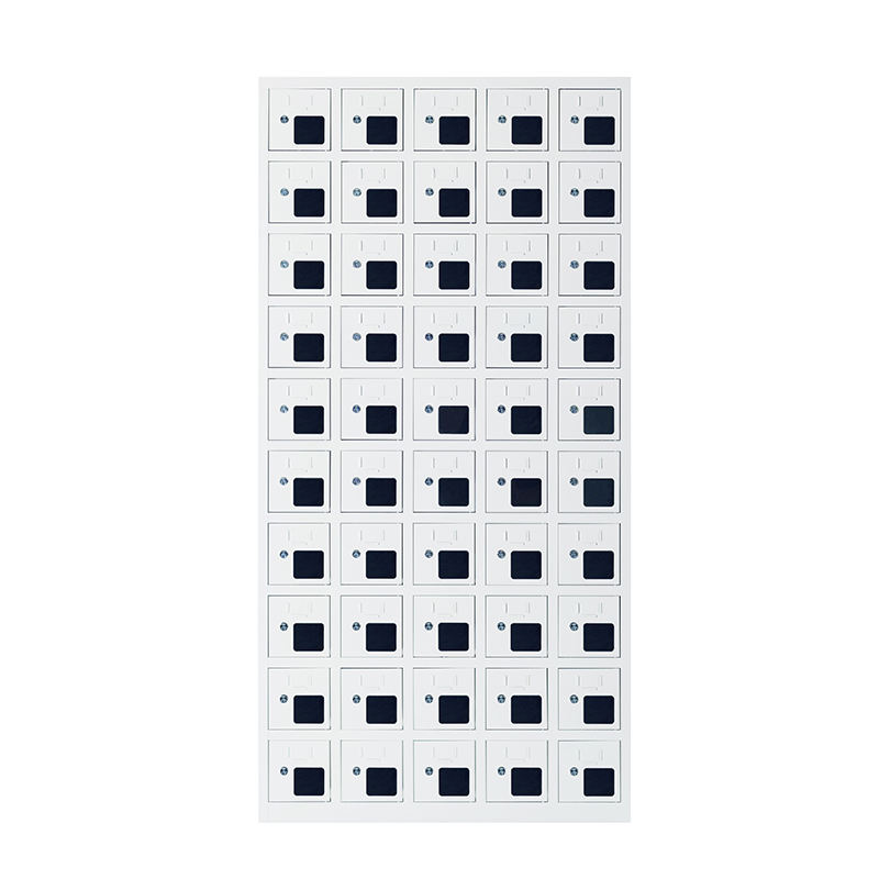 Modern style 50 door Mobile phone storage cabinet with acrylic window