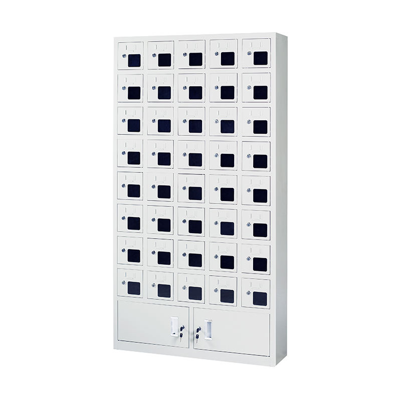 40 door cell phone cabinet with charging facilities, staff mobile phone storage cabinet