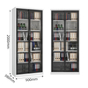 Manufactory Slide Glass Door Lockable Metal Shelf Steel Storage Book
