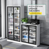 2 Doors metal environmental file storage cabinet, adjustable steel file cabinet with glass door, sliding design document cabinet