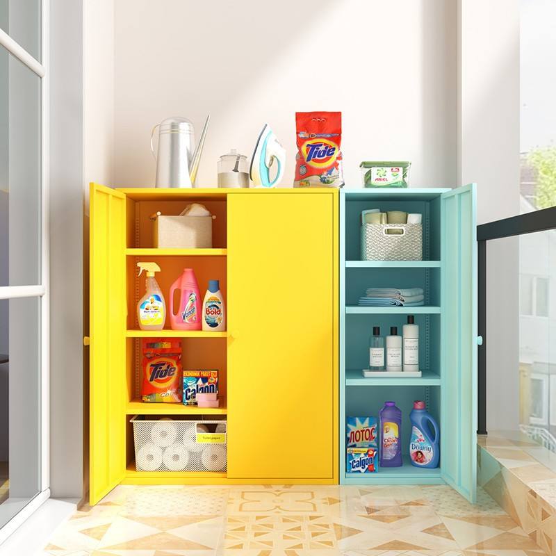 Factory Steel Tall Lockers, Mechanical Colorful Cabinets, Wardrobes Dressing Room Staff Room Lockers, Balcony storage cabinet