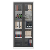 Shankin Manufactory 1800*800*400 Glass Door Metal Shelf Steel Storage Book cabinet