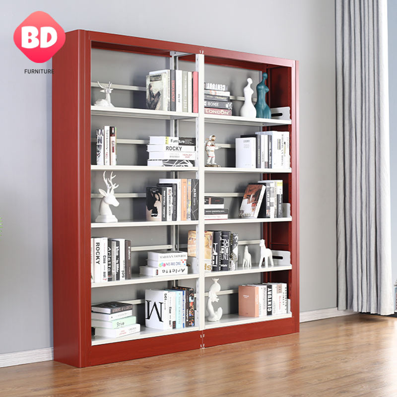 Industrial bookcase bookshelf iron bookstore furniture school library books cabinet