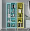 Hot Selling Home High Foot Metal Bookcase Single 2 Doors Cabinet Steel Storage Cabinet