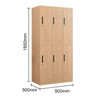 Factory Price Bedroom Wall Wardrobe Design Clothe 6 Door Wood Grain Locker Cabinet cheap metal wardrobe