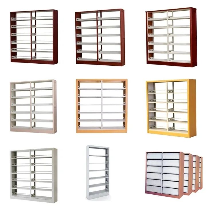Steel Bookshelf in Custom Bookshelf Modern Library Furniture Commercial Furniture School China Factory