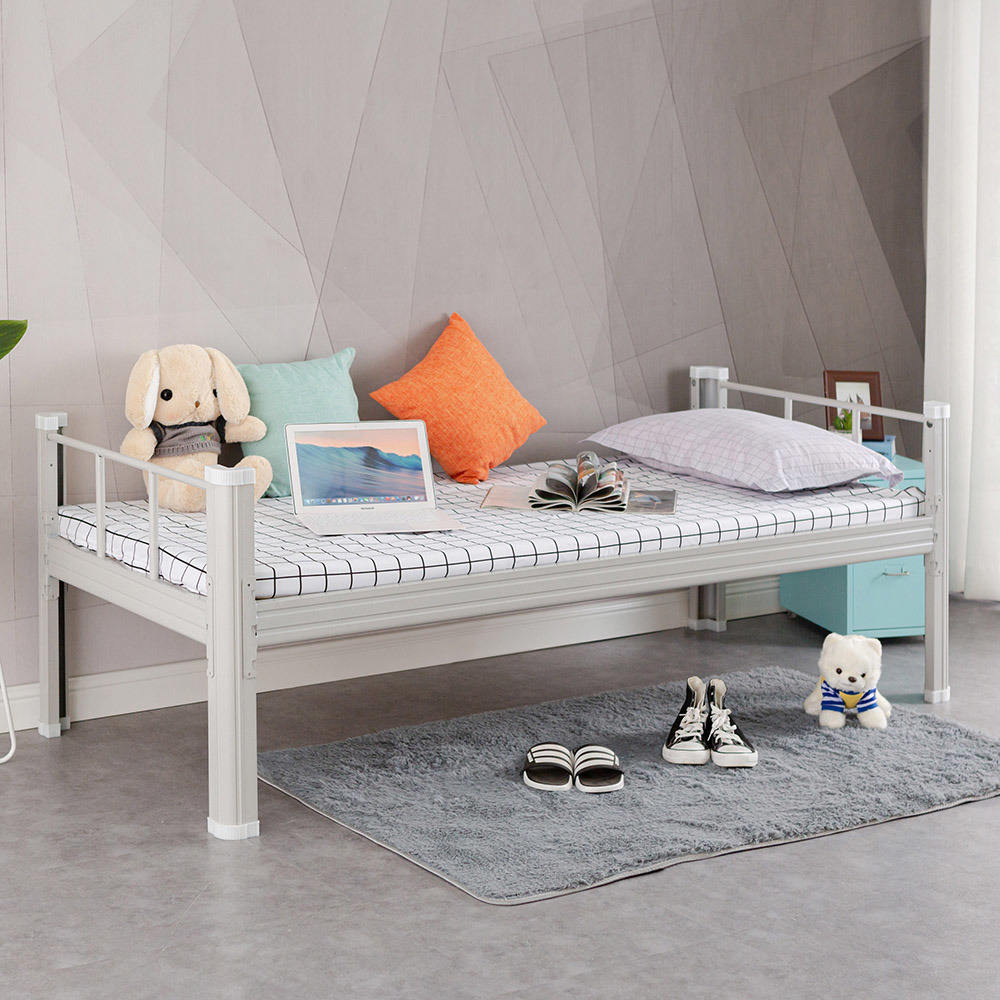 China Manufacturer Supply Simple Design Metal Style Single Metal Frame Bed