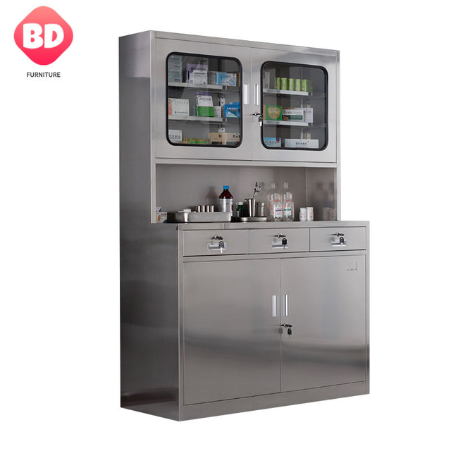 medical stainless steel cupboard cabinet for office and workshop