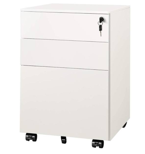 Knock-down structure office metal 3 drawer file cabinet storage 3 drawers mobile pedestal steel